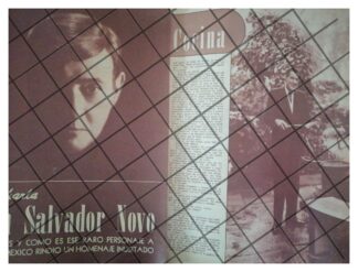 AFICHE RETRO ENTREVISTA A SALVADOR NOVO 1964