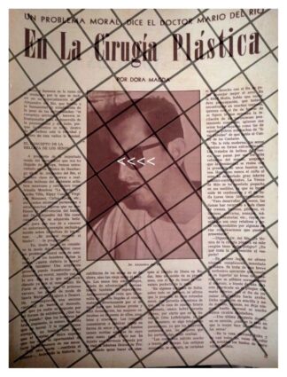 AFICHE RETRO CIRUJANO PLASTICO ALEJANDRO DEL RIO 1964