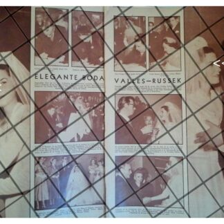 AFICHE RETRO BODA RUSSEK VALLES 1953