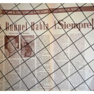 AFICHE RETRO ENTREVISTA A LUIS BUÑUEL 1973 REYES NEVARES