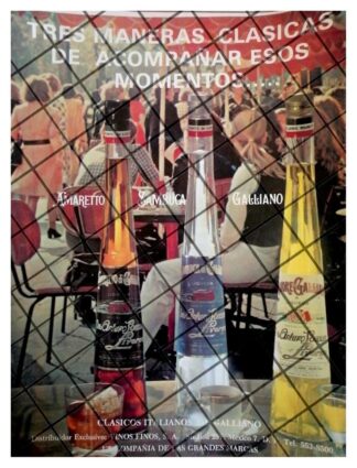 CARTEL PUBLICITARIO RETRO VINOS ARTURO VACCARI 1982