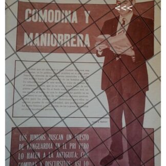 AFICHE RETRO CRITICAN A CARLOS MADRAZO SR. 1965