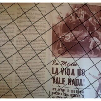 AFICHE RETRO LAS CARRERAS DE AUTOS CLANDESTINAS D.F 1965