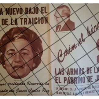AFICHE RETRO LA TRAICION DE JUANITA CASTRO RUZ 1964
