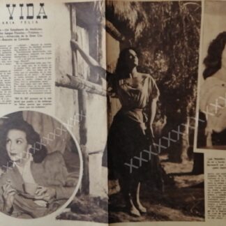 CARTEL ANTIGUO ORIGINAL DE . MARIA FELIX , SU VIDA 40s