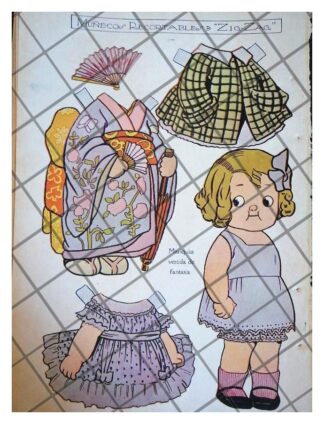 RARO JUGUETE ANTIGUO DE PAPEL. MARIQUITA 1920 /7