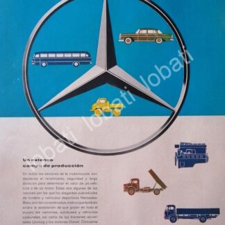 CARTEL ANTIGUO ORIGINAL DE AUTOS MERCEDEZ BENS 1960 /286