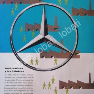 CARTEL ANTIGUO ORIGINAL DE AUTOS MERCEDES BENZ 1950s /276