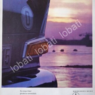 CARTEL ANTIGUO ORIGINAL DE AUTOS MERCEDEZ BENS 1960s /285