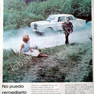 CARTEL ANTIGUO ORIGINAL DE AUTOS MERCEDEZ BENS 220 SE 1961 1RA VERSION /283