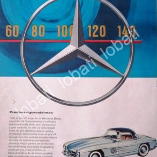 CARTEL ANTIGUO ORIGINAL DE AUTOS MERCEDES BENZ 190SL 1961 /293 / MUY RARO