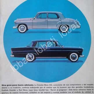 CARTEL ANTIGUO ORIGINAL DE AUTOS MERCEDES BENZ 180D 1961 /290