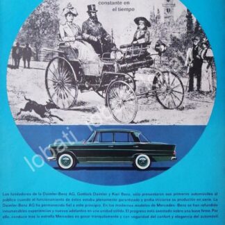 CARTEL ANTIGUO ORIGINAL DE AUTOS MERCEDEZ BENS 75 ANIVERSARIO 1961 /288