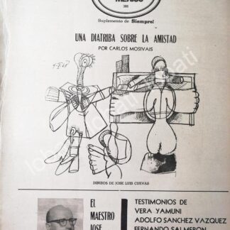 CARTEL ANTIGUO ORIGINAL DE PORTADA DE JOSE LUIS CUEVAS 1968