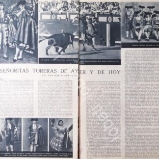 CARTEL ANTIGUO ORIGINAL DE MUJERES TORERAS , CONCHITA CINTRON Y OTRAS 1950s / TOROS