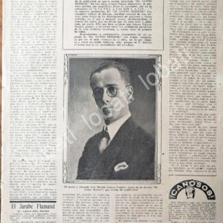 CARTEL ANTIGUO ORIGINAL DE MARTIN GOMEZ PALACIO PRESENTA LIBRO " SANTO HORROR " 1925 / ECT