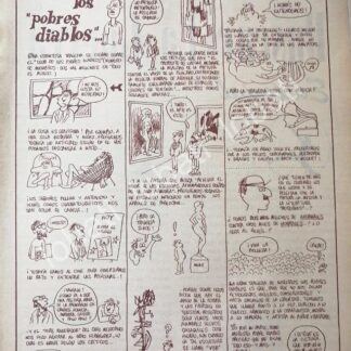 CARTEL ANTIGUO ORIGINAL DE CARICATURA VINTAGE. RIUS. 1966 NOSOTROS LOS POBRES DIABLOS