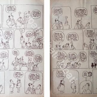 CARTEL ANTIGUO ORIGINAL DE CARICATURA VINTAGE. RIUS. 1966 EXPLICANDO A MARCUSE