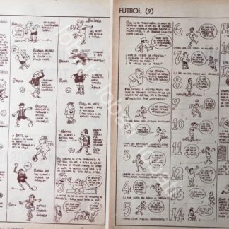 CARTEL ANTIGUO ORIGINAL DE CARICATURA VINTAGE. RIUS. COPA DEL MUNDO 1966 / FUTBOL