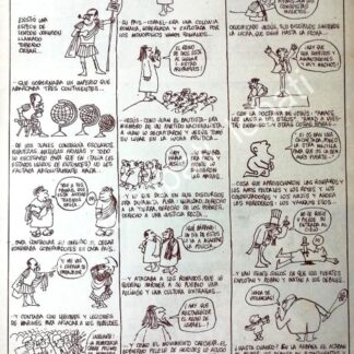 CARTEL ANTIGUO ORIGINAL DE CARICATURA VINTAGE. RIUS. " HACE 20 SIGLOS " 1966