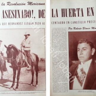 CARTEL ANTIGUO ORIGINAL DE RESEÑA. PANCHO VILLA SESINADO 1966