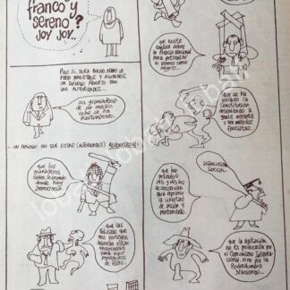 CARTEL ANTIGUO ORIGINAL DE CARICATURA VINTAGE. TLATELOLCO 1968 POR: RIUS