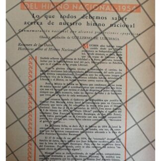 AFICHE RETRO CENTENARIO DEL HIMNO NACIONAL M. 1955