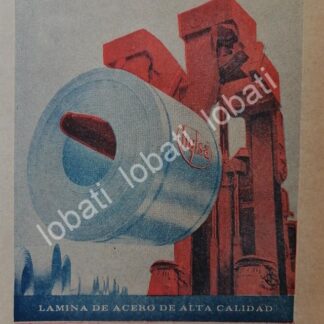 CARTEL ANTIGUO ORIGINAL DE HYLSA. HOJA LATA Y LAMINA S.A 1965 /717 MONTERREY