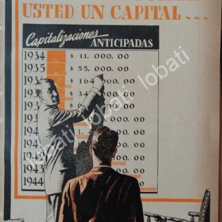 CARTEL ANTIGUO ORIGINAL DE FOLLETO DEL BANCO POPULAR DE EDIFICACION Y AHORROS 1946 /222