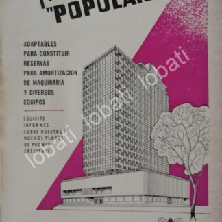 CARTEL ANTIGUO ORIGINAL DE BANCO POPULAR DE EDIFICACION Y NUEVO EDIFICIO 1966 /225