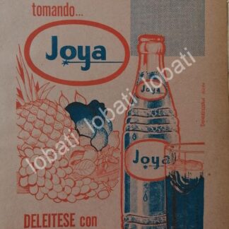 CARTEL ANTIGUO ORIGINAL DE REFRESCOS JOYA 1965 ( TOPO CHICO ) DIBUJO: VERASTEGUI. /224