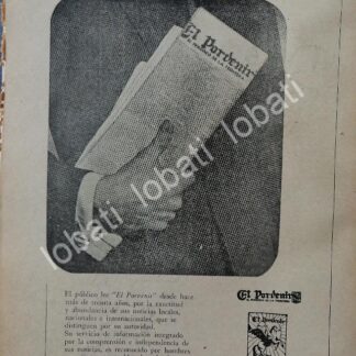 CARTEL ANTIGUO ORIGINAL DE PUBLICIDAD DEL DIARIO EL PORVENIR 1962 /N76 MONTERREY