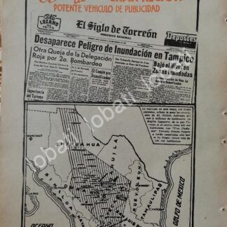 CARTEL ANTIGUO ORIGINAL DE PUBLICIDAD DEL PERIODICO EL SIGLO DE TORREON 1950s /N77