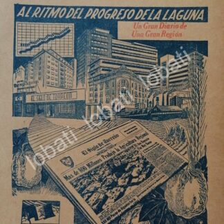 CARTEL ANTIGUO ORIGINAL DE AFICHE DEL PERIODICO EL SIGLO DE TORREON 1966 / N82