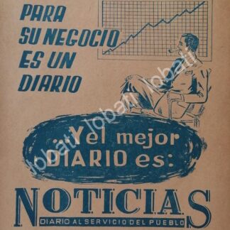 CARTEL ANTIGUO ORIGINAL DE AFICHE DEL PERIODICO NOTICIAS 1965. MORELIA. MICH / N86