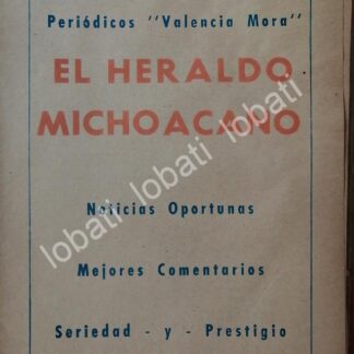 CARTEL ANTIGUO ORIGINAL DE AFICHE DEL PERIODICO EL HERALDO MICHOACANO 1965 / N87