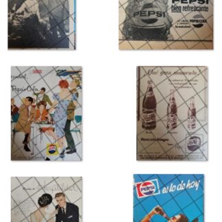6 CARTELES RETRO REFRESCOS PEPSI 1950s 60s /342
