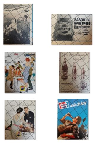 6 CARTELES RETRO REFRESCOS PEPSI 1950s 60s /342