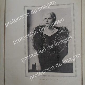 AFICHE ANTIGUO, FRANCISCA BENAVIDES DE BENAVIDES 1936. PERU.