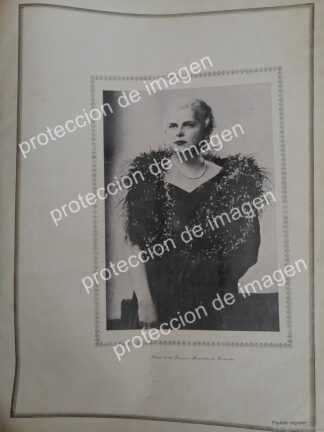 AFICHE ANTIGUO, FRANCISCA BENAVIDES DE BENAVIDES 1936. PERU.