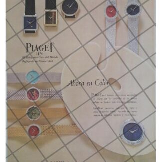 CARTEL PUBLICITARIO RETRO. RELOJES PIAGET COLOR 1967