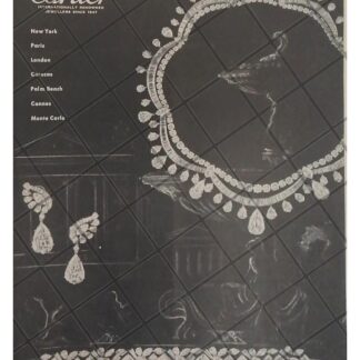 CARTEL PUBLICITARIO RETRO. JOYAS CARTIER 1958