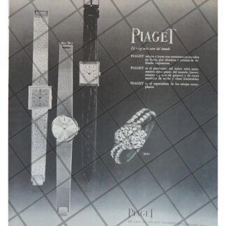 CARTEL PUBLICITARIO RETRO. RELOJES PIAGET 1965 /19