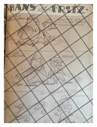 RARA TIRA COMICA ANTIGUA 1942 HANS Y FRITZ /ANGEL ZAMARRIPA 11