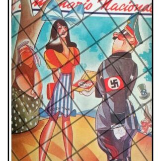 CARICATURA ANTIGUA. HITLER SEDUCE A ARGENTINA 1942