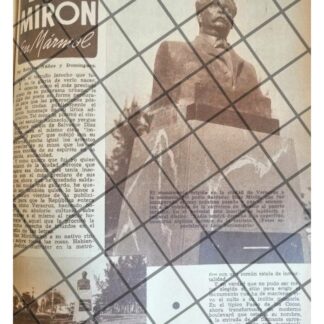 AFICHE RETRO INAUGURAN ESTATUA A DIAZ MIRON 1942