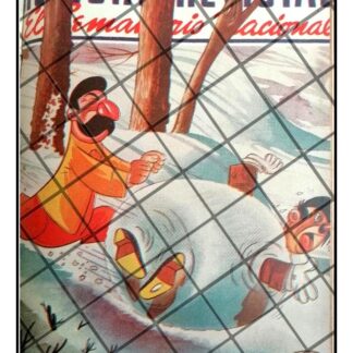 CARICATURA ANTIGUA. STALIN SE BURLA DE HITLER 1942