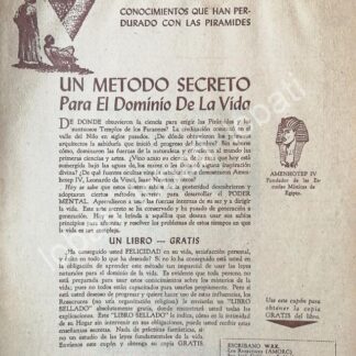 CARTEL ANTIGUO ORIGINAL DE CAMPAÑA DE LOS ROSACRUCES AMORC 1953 /197 / RLG