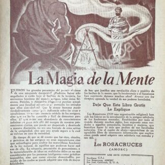 CARTEL ANTIGUO ORIGINAL DE CAMPAÑA DE LOS ROSACRUCES AMORC 1951 /195 / RLG