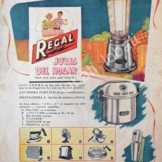 CARTEL ANTIGUO ORIGINAL DE ELECTRODOMESTICOS REGAL 1953 H. STEELE Y CIA. /8